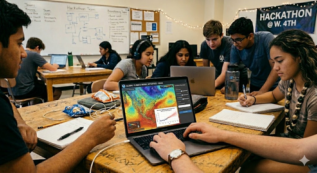 Students collaborating